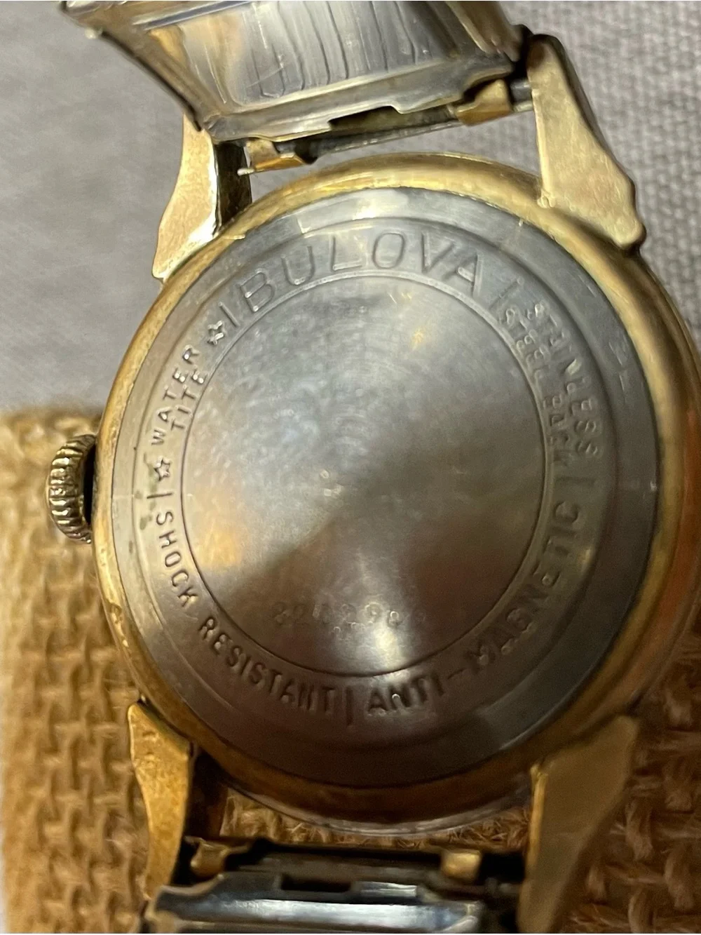 Vintage Bulova Commodore Wristwatch Circa 1950’s Gold Tone & Alligator Leather